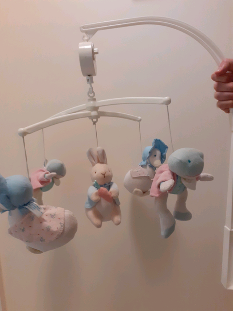 peter rabbit musical cot mobile